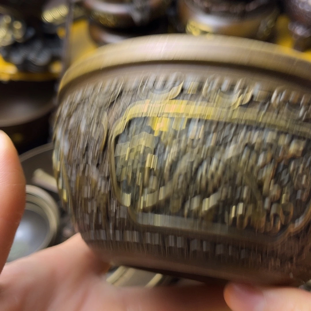 原矿风磨铜精美聚宝盆