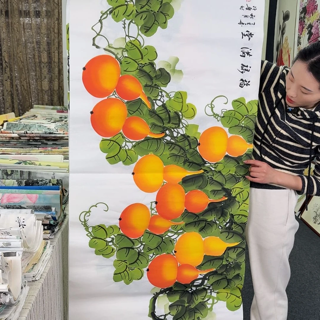 纯手绘国画作品好看四尺