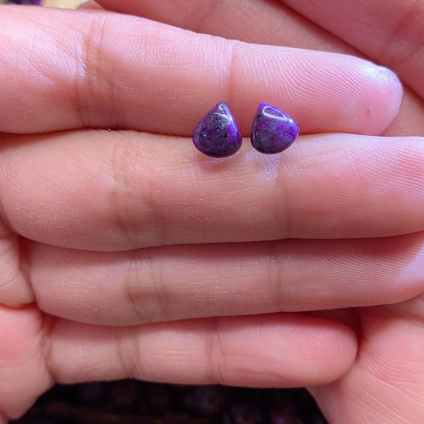 【闪购商品】苏纪石（舒俱来）耳钉银S925镀金镶嵌