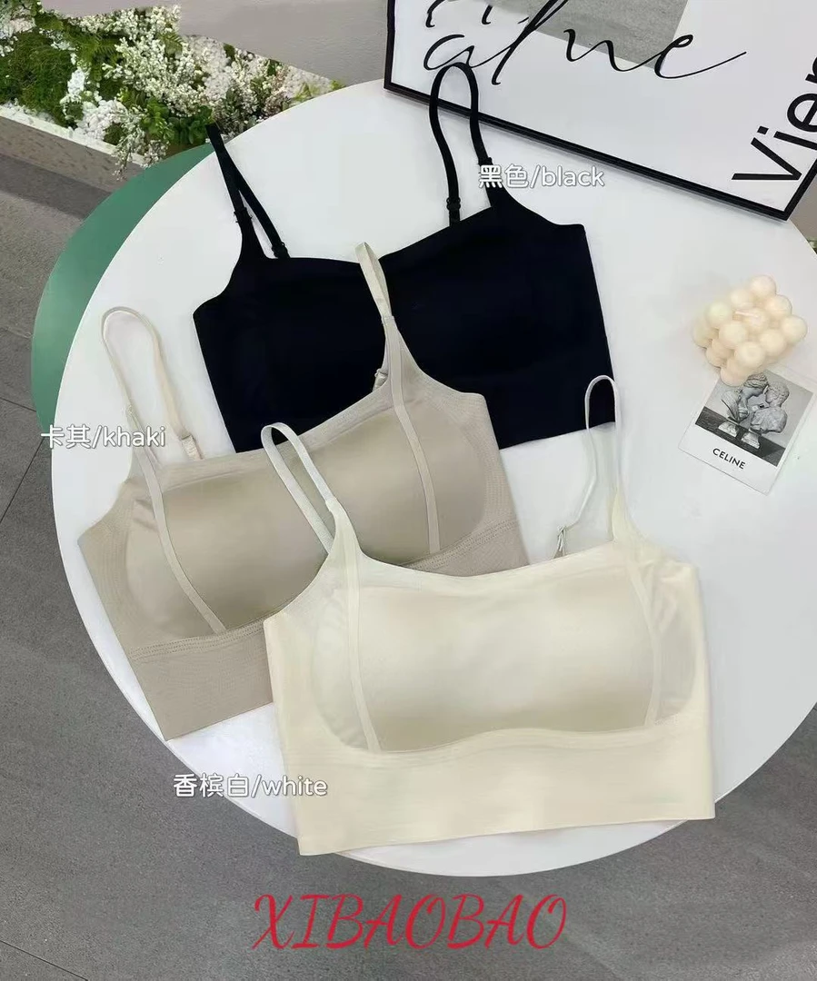 【清风拂面】韩版舒适时尚一体式防走光无痕无钢圈暖肤美背32388