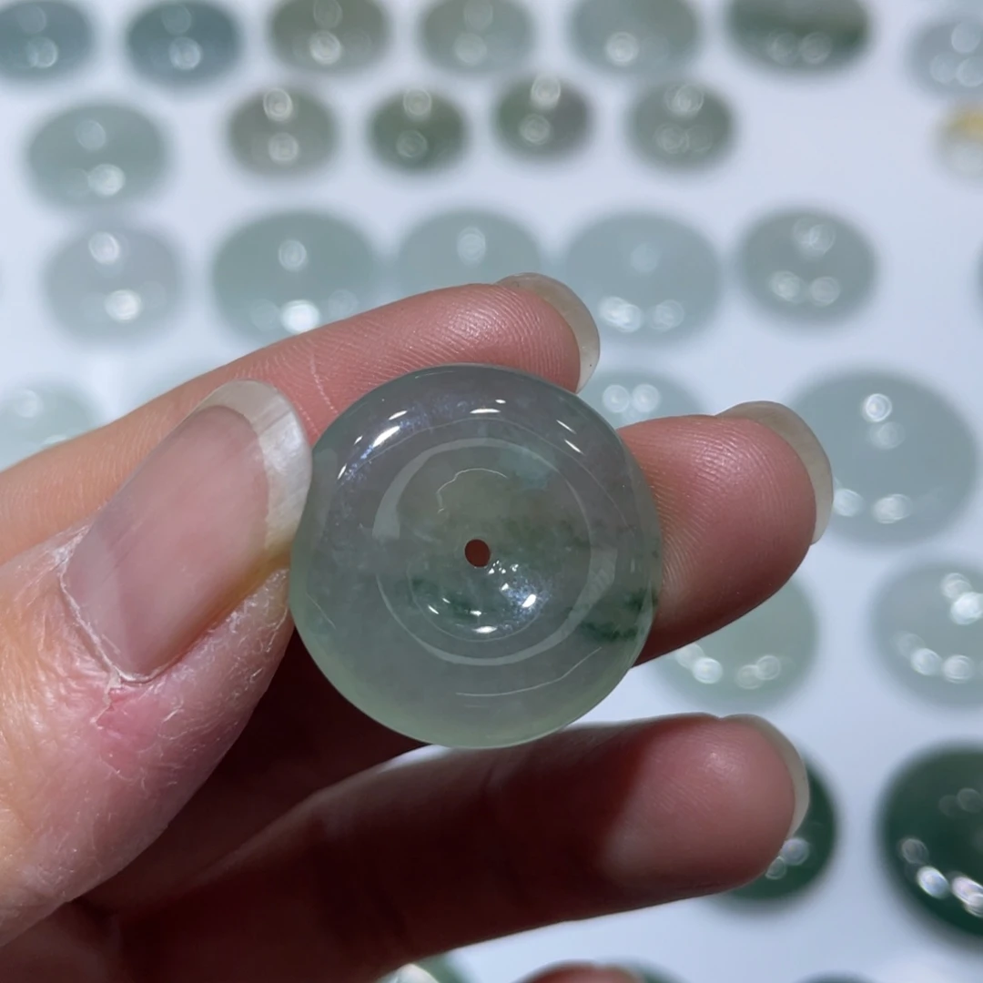 颈饰未镶嵌翡翠天然翡翠平安扣裸石