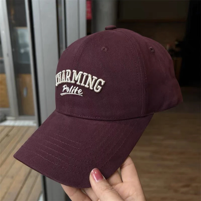 2025新款帽子男女显脸小刺绣硬顶棒球帽防晒遮阳帽户外休闲鸭舌帽