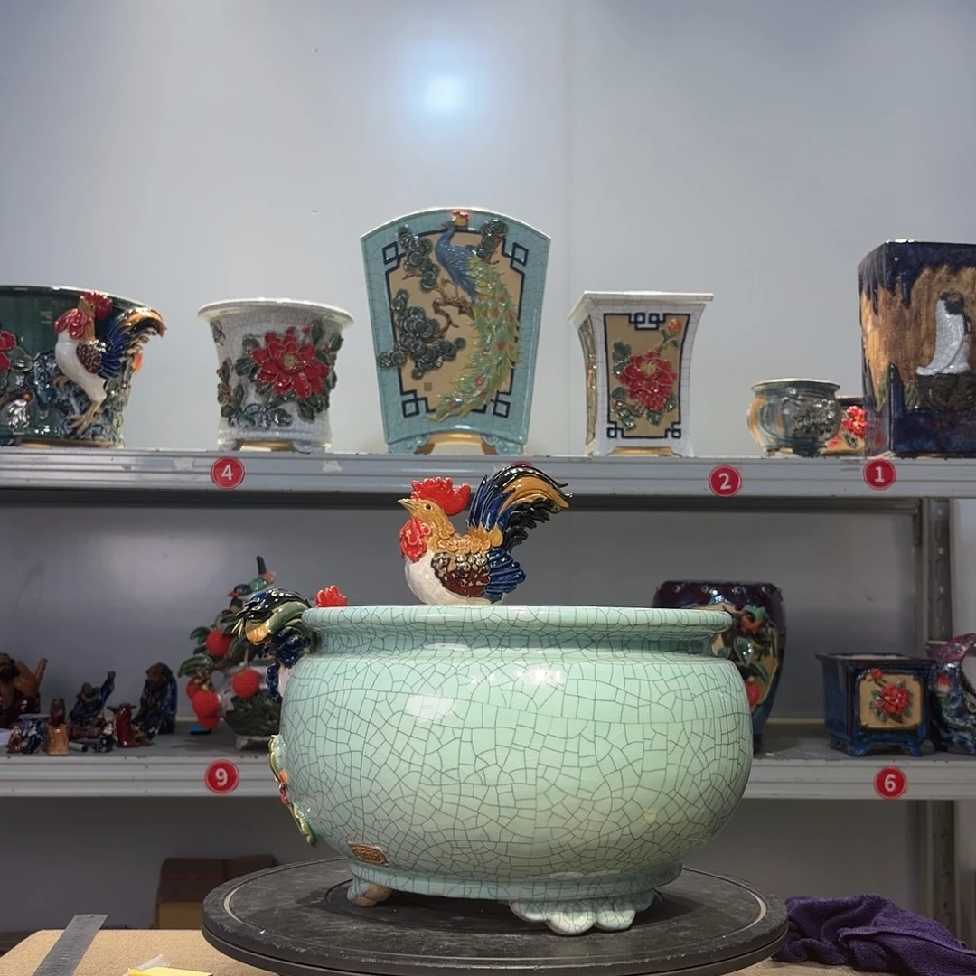 s***r精品石湾花盆高端大气