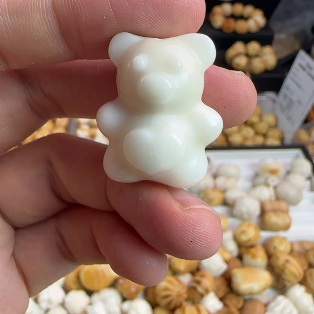 菩提根/象牙果手串全品白色爱心熊2颗