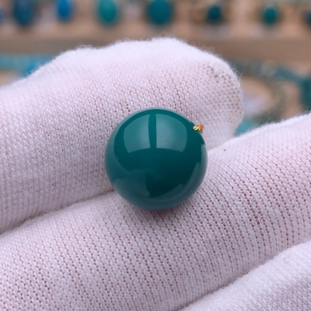 绿松石未镶嵌珠宝奇石11.3mm