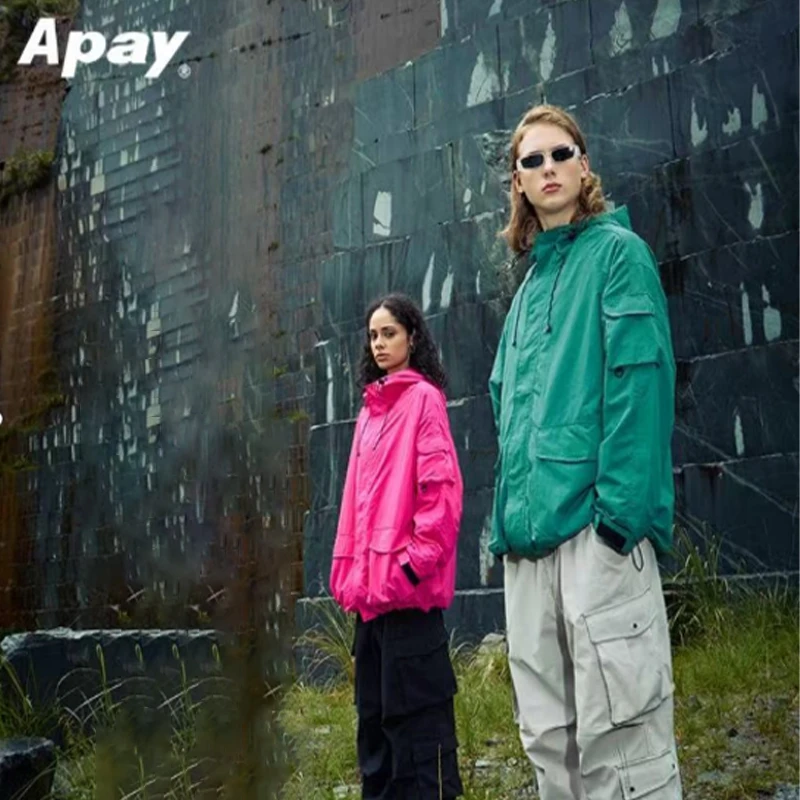 APAY工装男女同款防泼水机能风户外骑行登山夹克外套