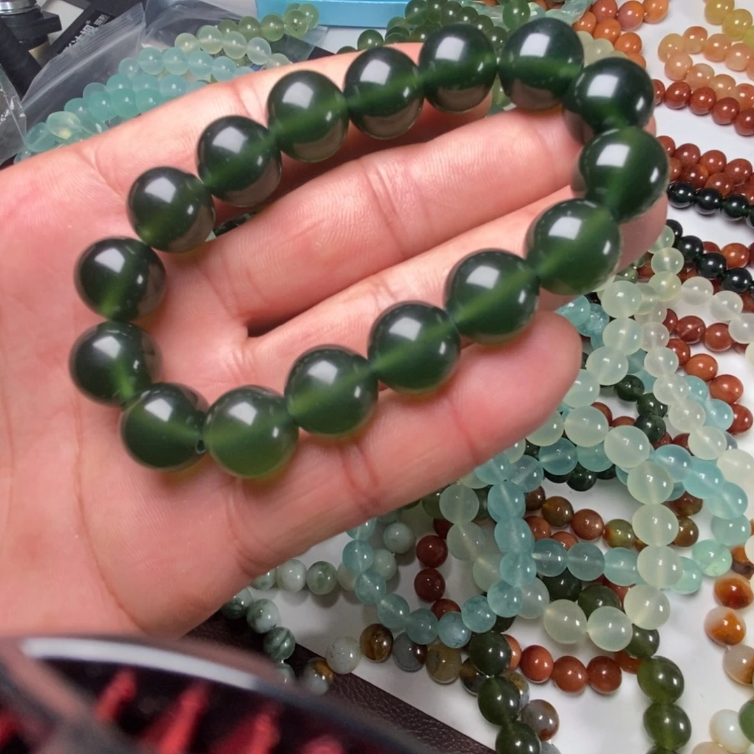 蛇纹石玉未镶嵌手链无科技岫玉501卡14