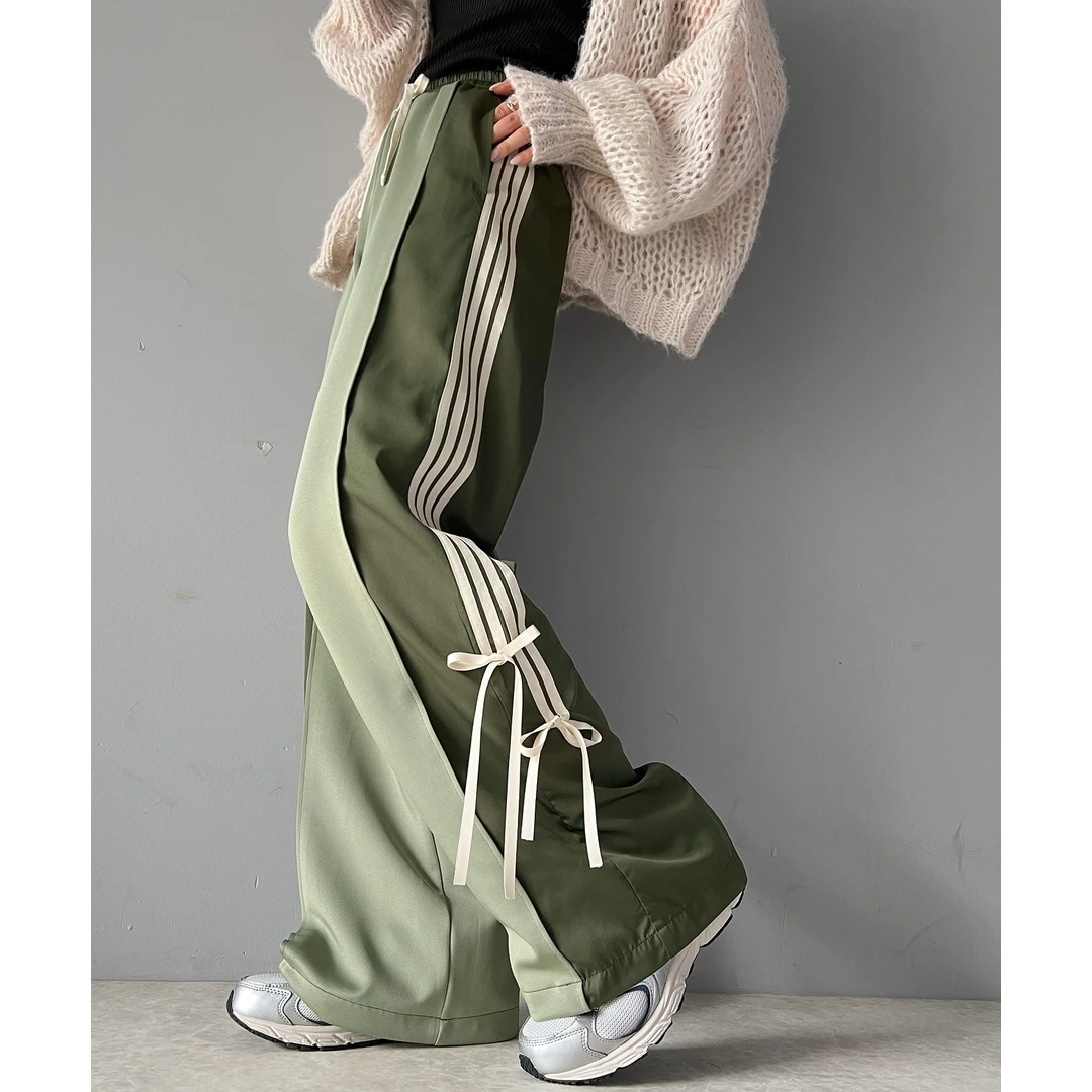 【表姐家】夏季新款 M 工装风垂坠感时尚简约宽松可爱运动休闲裤