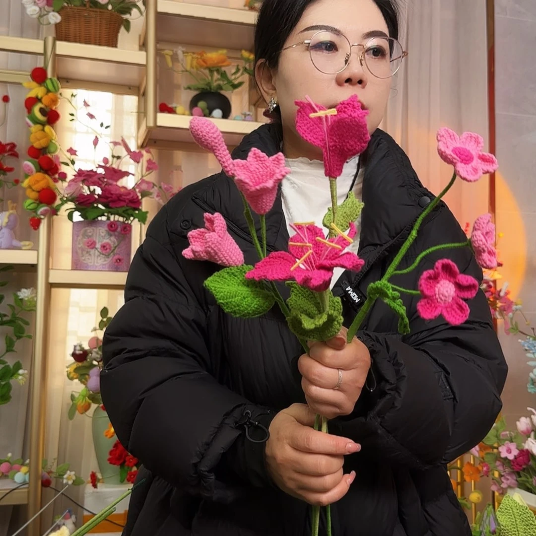 手工钩织设计花束