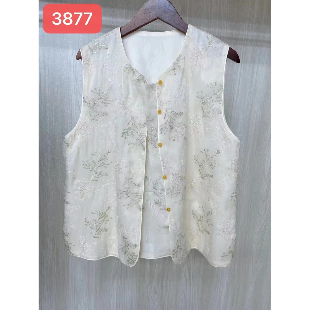 3877-23新中式国风舒适休闲马甲