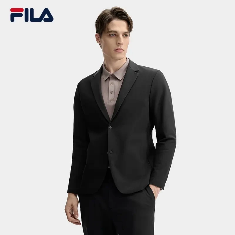 FILA斐乐男士运动西装25年新款休闲商务通勤西服外套F11M512713F
