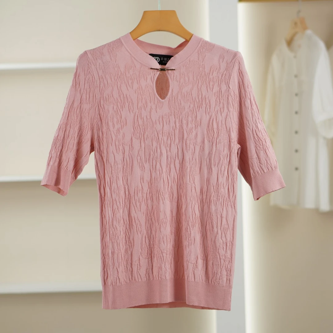 麦迪尚品【朵颐之秀】50409122 春夏短袖针织套头上衣撤柜 A4组