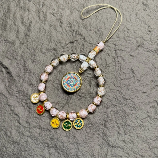 【老珍的藏地秘宝】已祝福 夜光琉璃坦诚车挂包挂多用吊坠