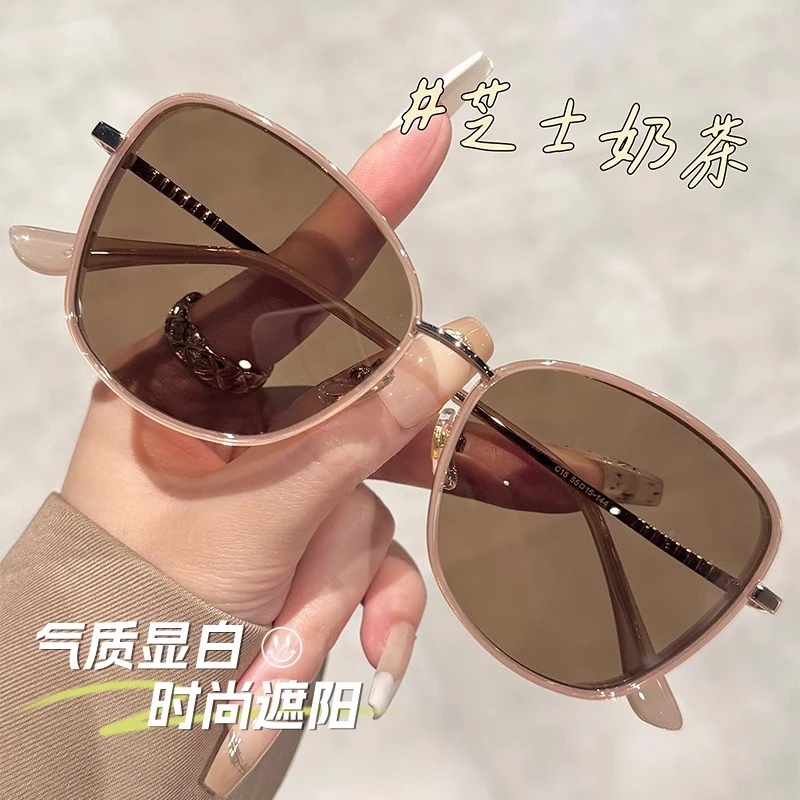 蝶形猫眼墨镜防紫外线偏光太阳镜女款遮阳防晒大框开车太阳眼镜