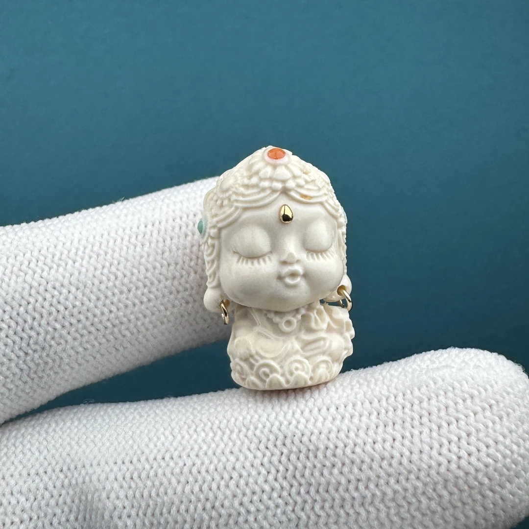 K8523天然猛犸 小配饰15*23.4mm一物一图 假一罚十