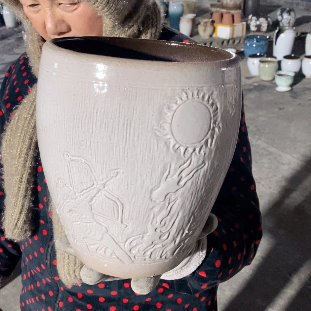 红陶口17高20瑕疵～