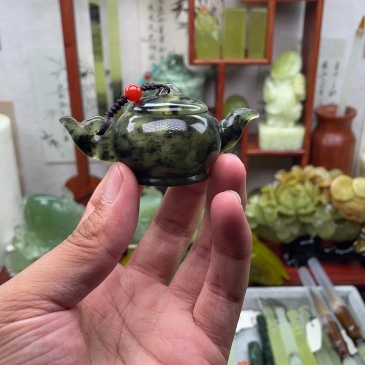 岫玉未镶嵌四大名玉手把