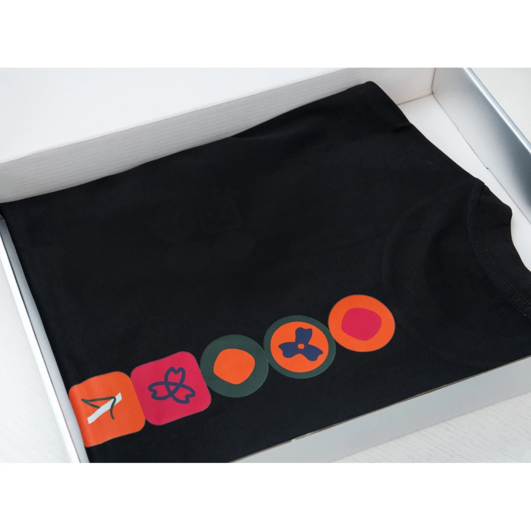 【潮牌彩色印花4图标L】夏季潮牌印花彩标宽松短袖1023coco