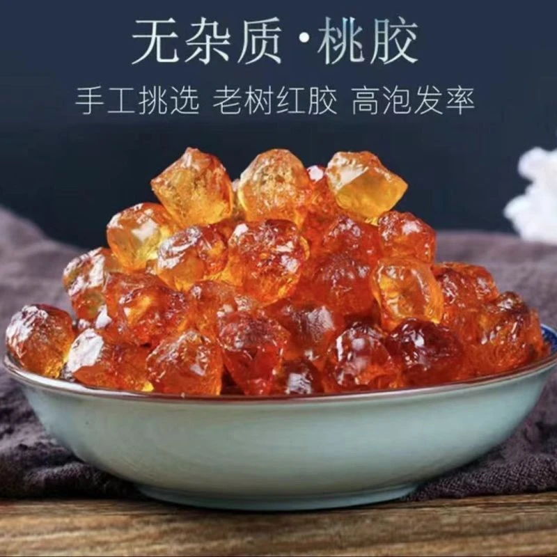 无添加珍珠桃胶正品桃树自然生长