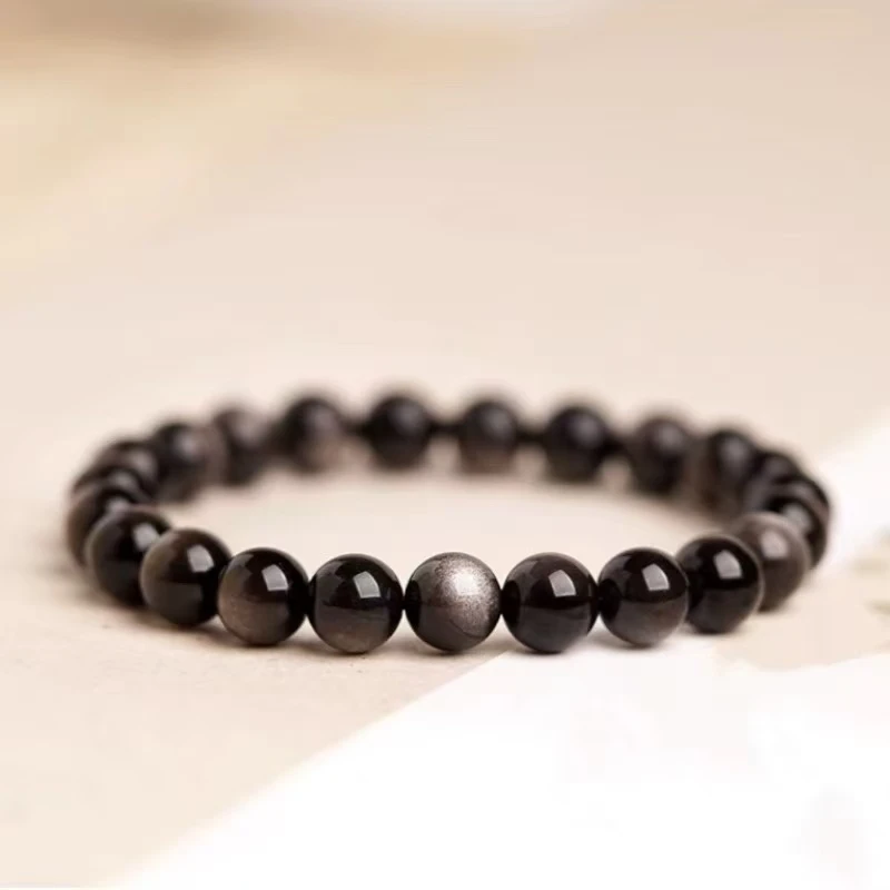 天然银曜石手串小灯泡女款手链手串YWBE02（多样性发其一）