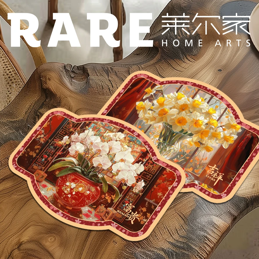 【买一赠一】水仙蝴蝶兰30*40硅藻泥垫子两只装沥水垫