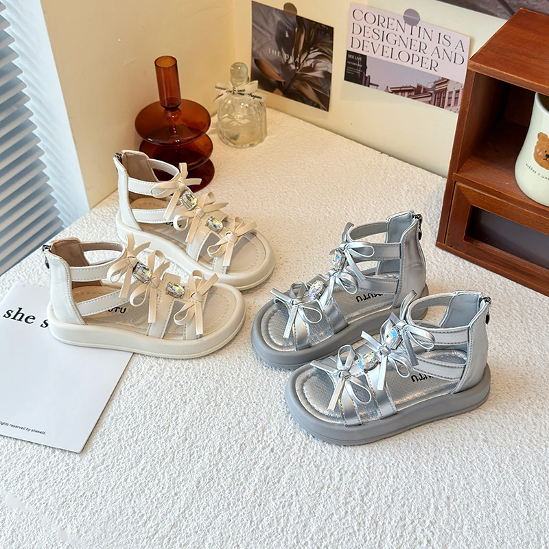 【罗马鞋】女童凉鞋夏季新款儿童露趾韩版公主鞋3-6岁小女孩沙滩鞋