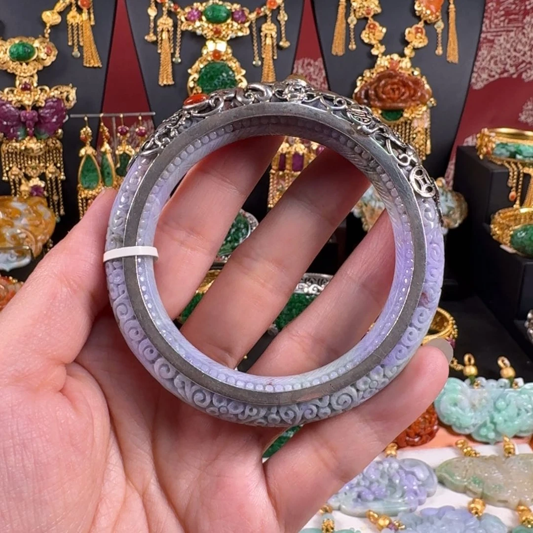 翡翠银S925镶嵌颈饰?****手镯 亏清