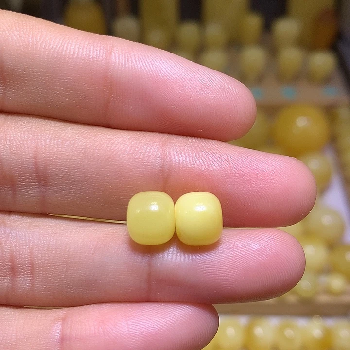 裸石蜜蜡未镶嵌天然俄料黄白花蜜蜡精工老型8.5