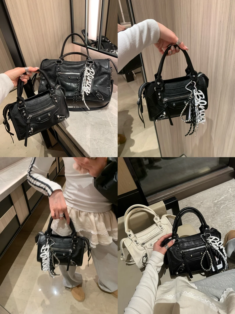 【辣妹机车包小号】小众设计感时尚百搭手提机车包高级感单肩斜挎包