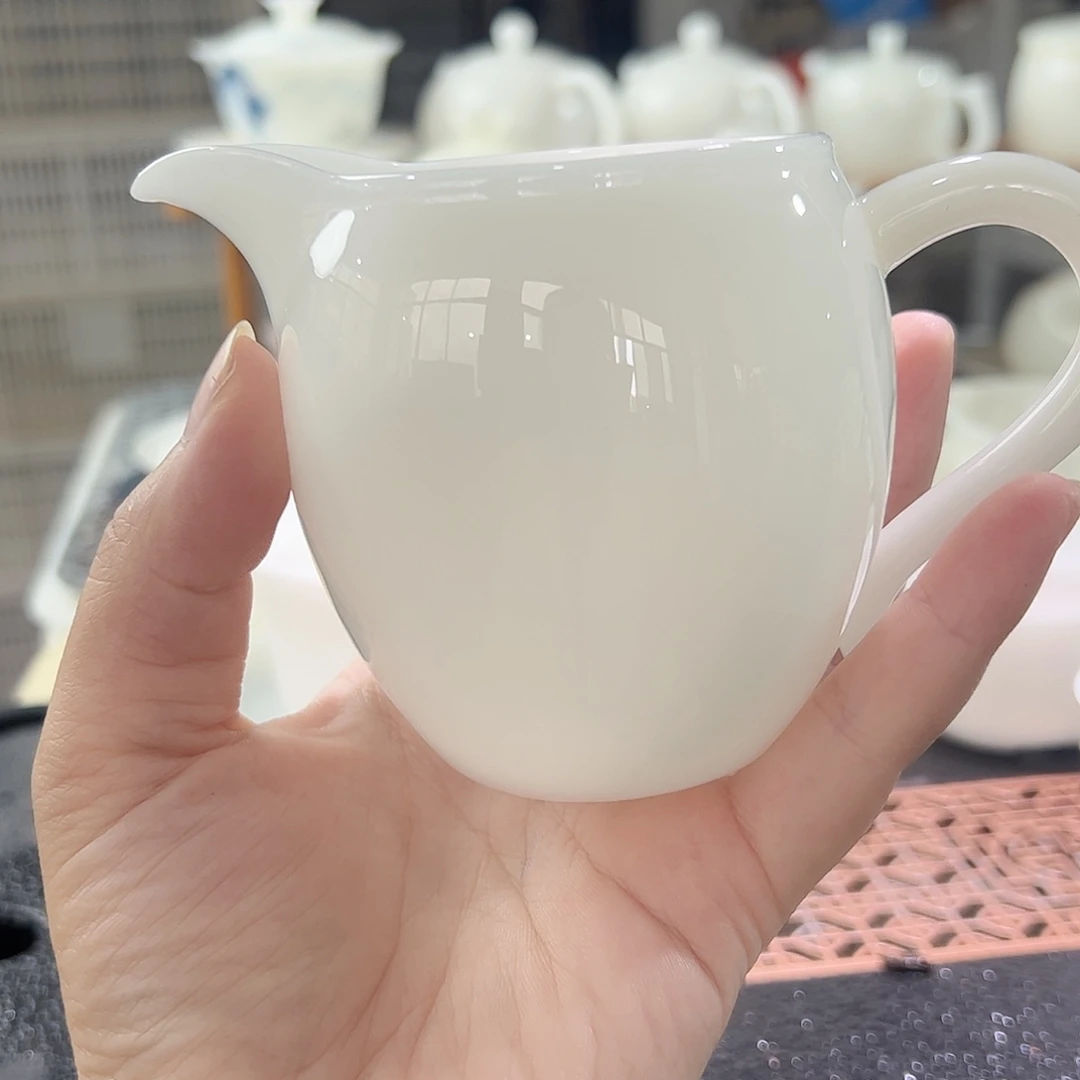 璞玉陶瓷公道杯带手柄220ml