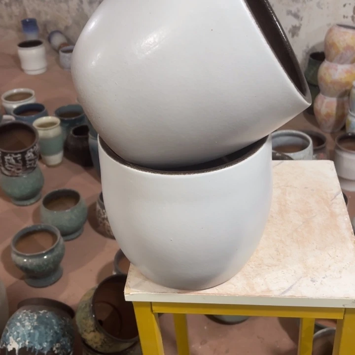 紫砂花盆口径20高度20两只正品