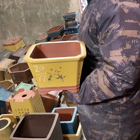 紫砂花盆手工制作