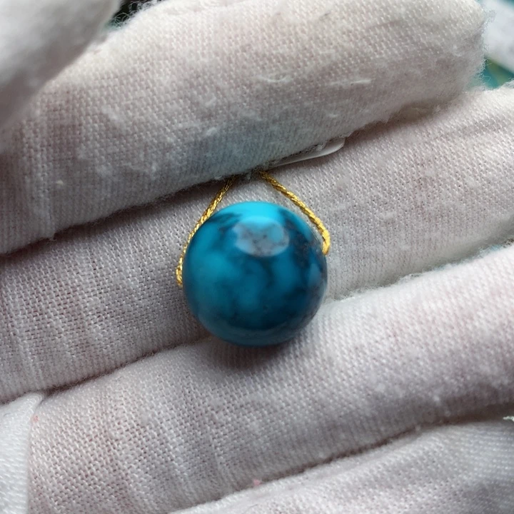 绿松石未镶嵌珠宝奇石直径14mm