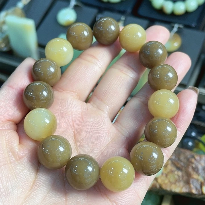 岫岩老玉（透闪石质玉）未镶嵌手链