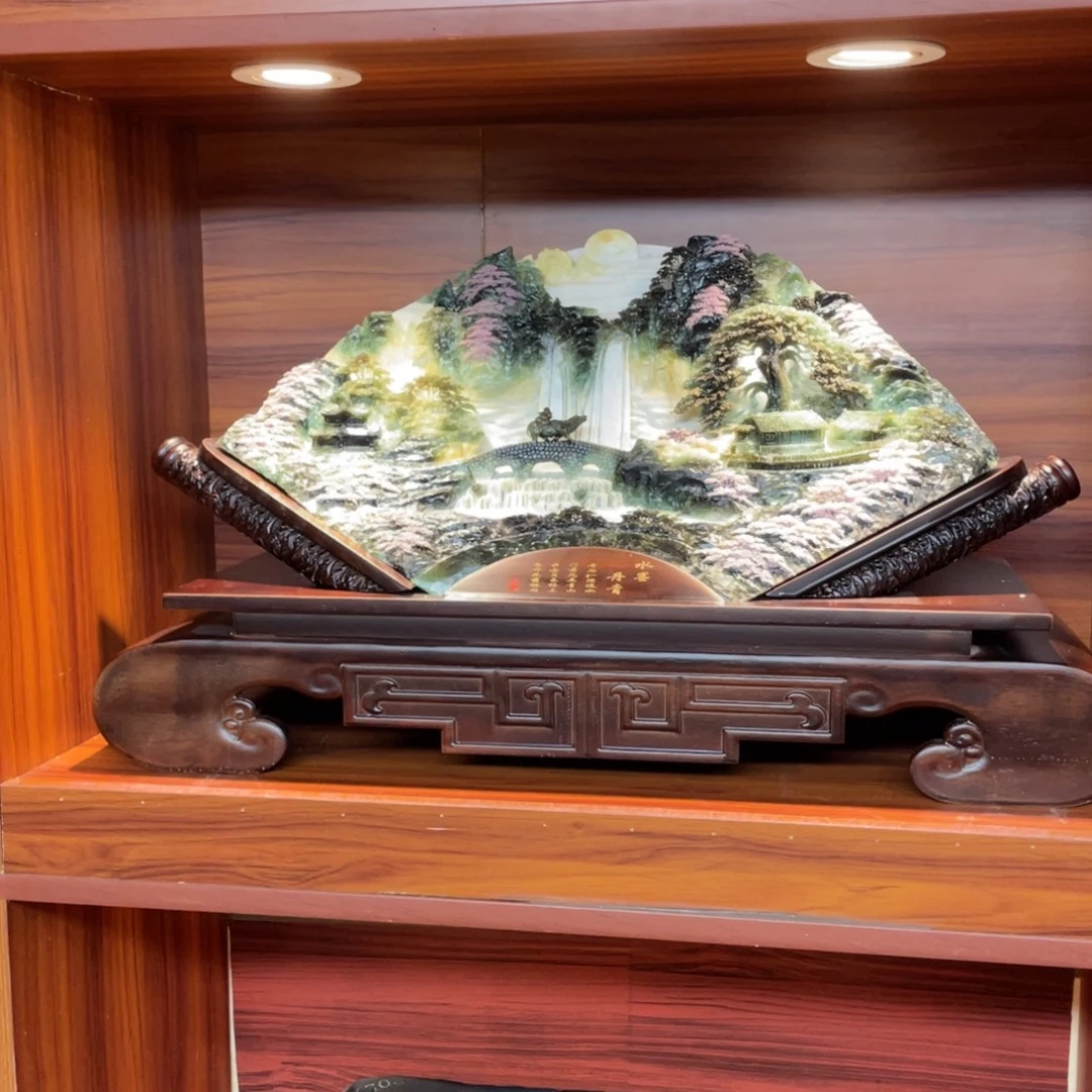 二***三玉手工雕刻岫玉摆件