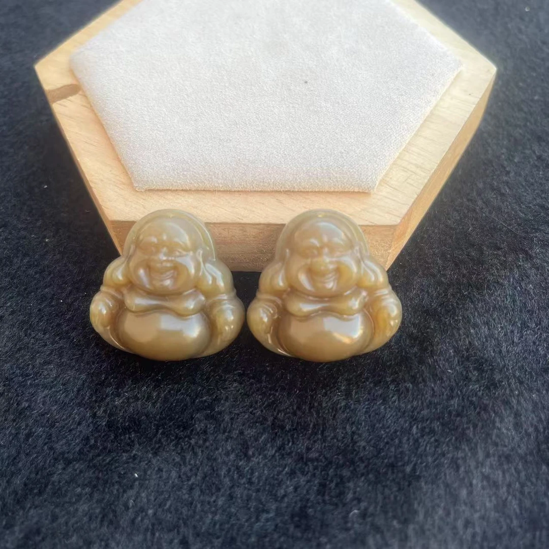 【玉经纶】-70454/Q28-和田玉佛公吊坠-多样性发其—