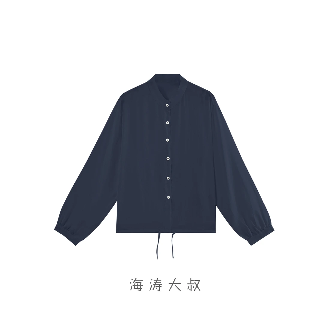 【海涛大叔】老钱风天丝亚麻立领衬衫 WA25CS-246