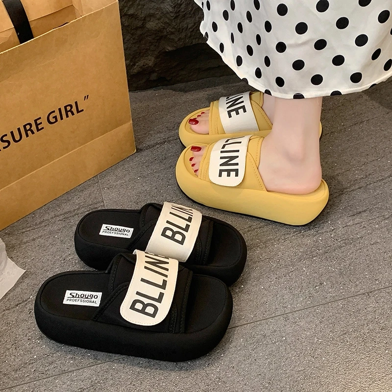 超火绝美厚底凉拖鞋女夏外穿时尚配裙子2025新款外出法式一字拖鞋