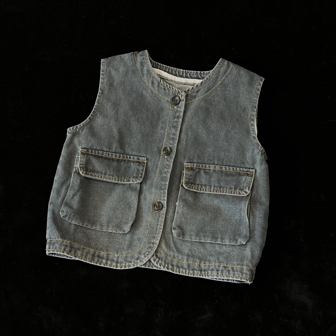 儿童韩版春款牛仔马甲