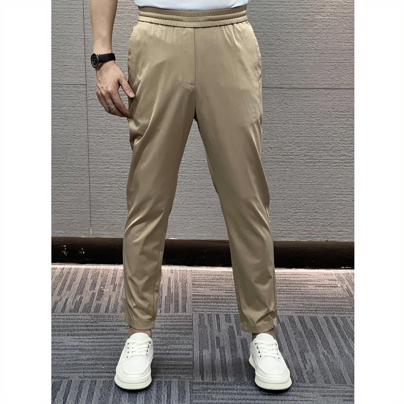 男士抽绳直筒经典休闲长裤微弹力 QF42