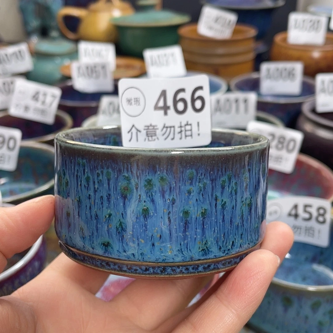 摆件陶神后钧瓷原产地高温烧制微瑕