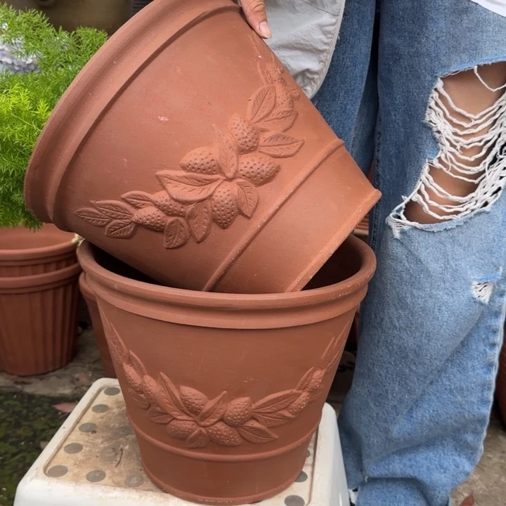 紫砂花瓶口30高26宜兴紫砂瑕疵粗糙花泥