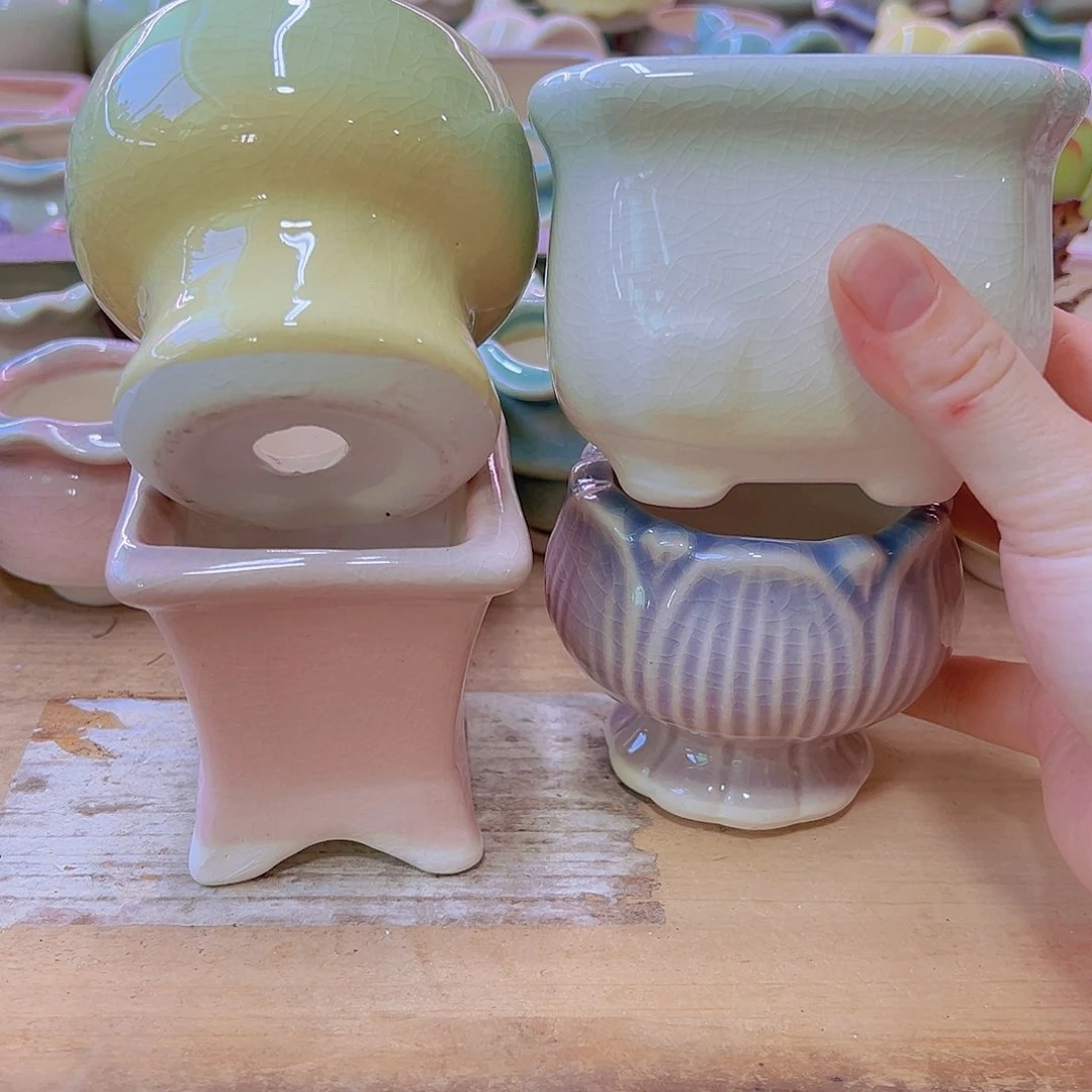 陶瓷花盆当场满12包邮