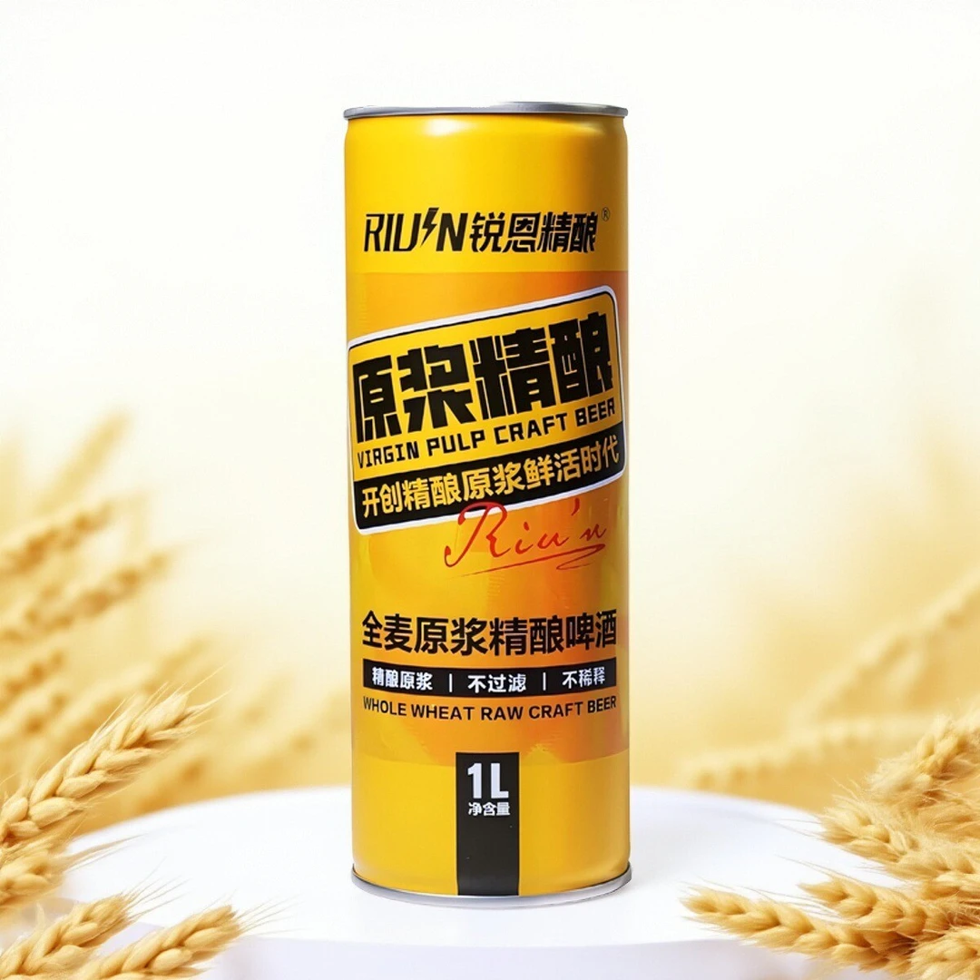1L装正品锐恩精酿全麦原浆酒精度4.3％vol原麦汁浓度11°P微醺