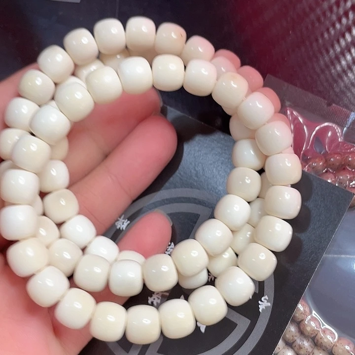 星月菩提手串白玉—-10x9单圈