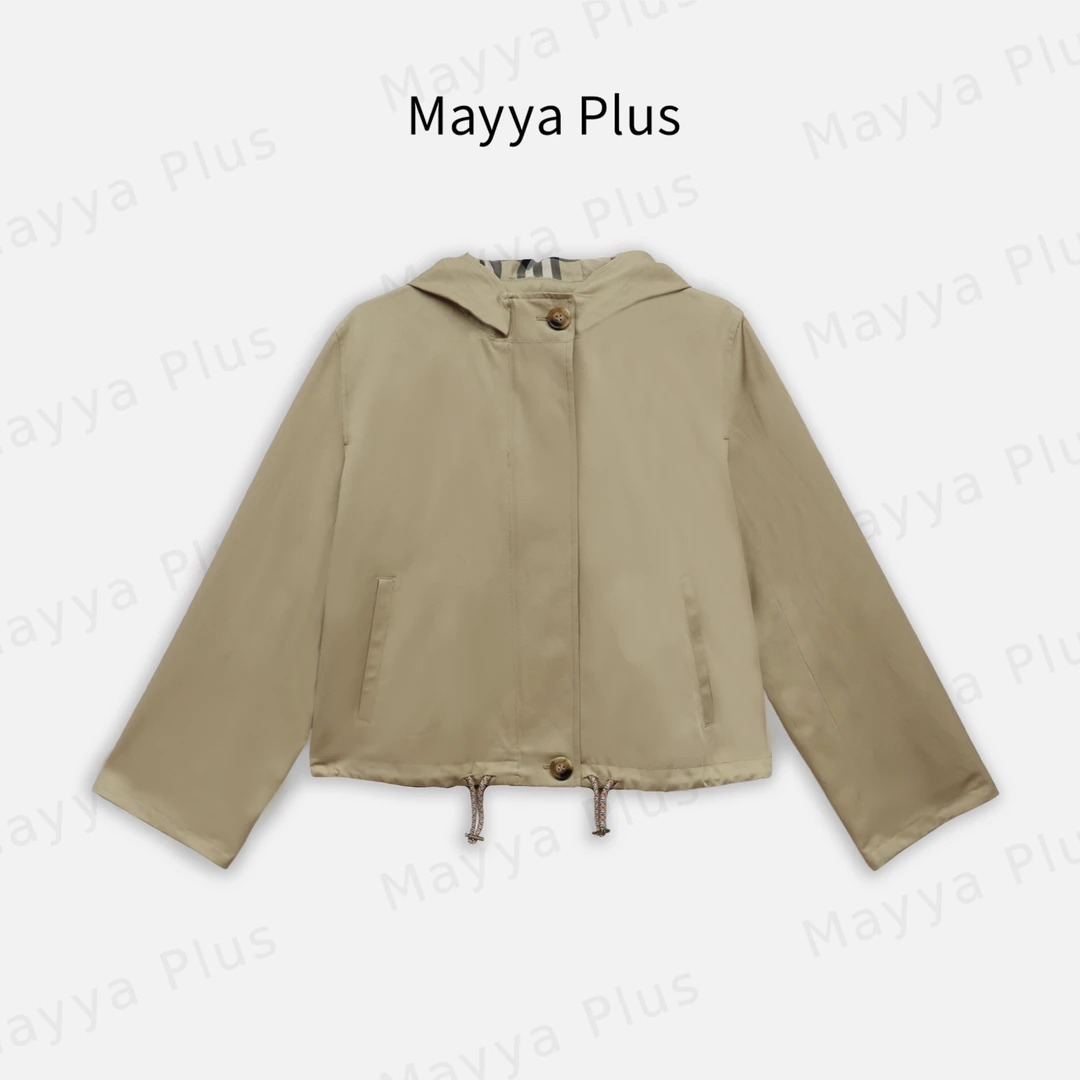 【风起伦敦】Mayya Plus麦芽定制流光风小众连帽夹克女外套32536981