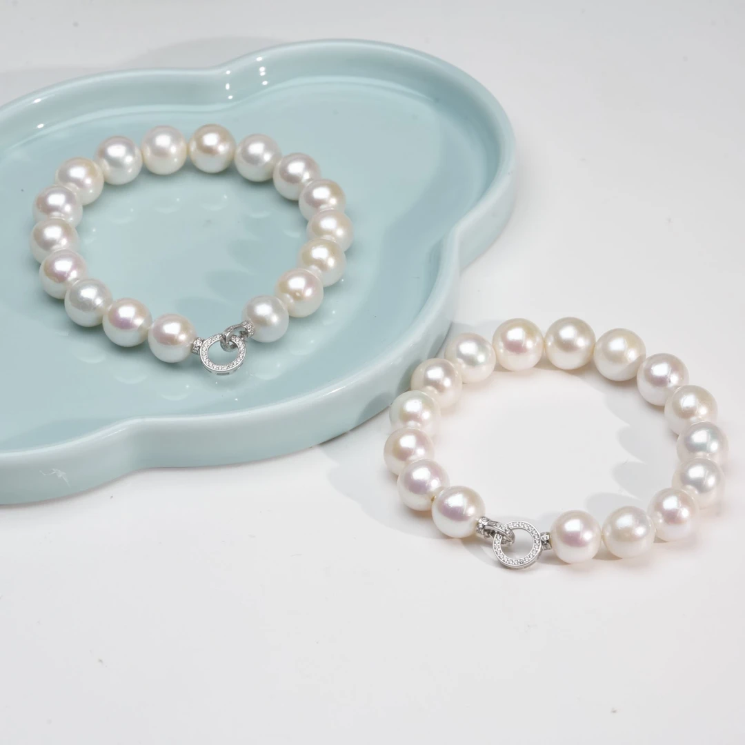 【小北珠宝】淡水珍珠手链尺寸约9-10mm【多样性发一件】26-BH15X526
