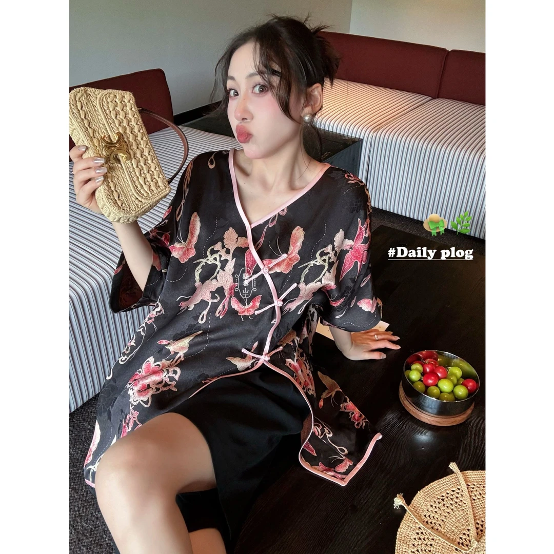 【囍番山·夏】蝶舞飞飞·汉服改良版小上衣