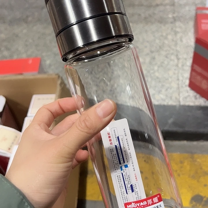 厚耀单层烫手玻璃杯530速开单侧