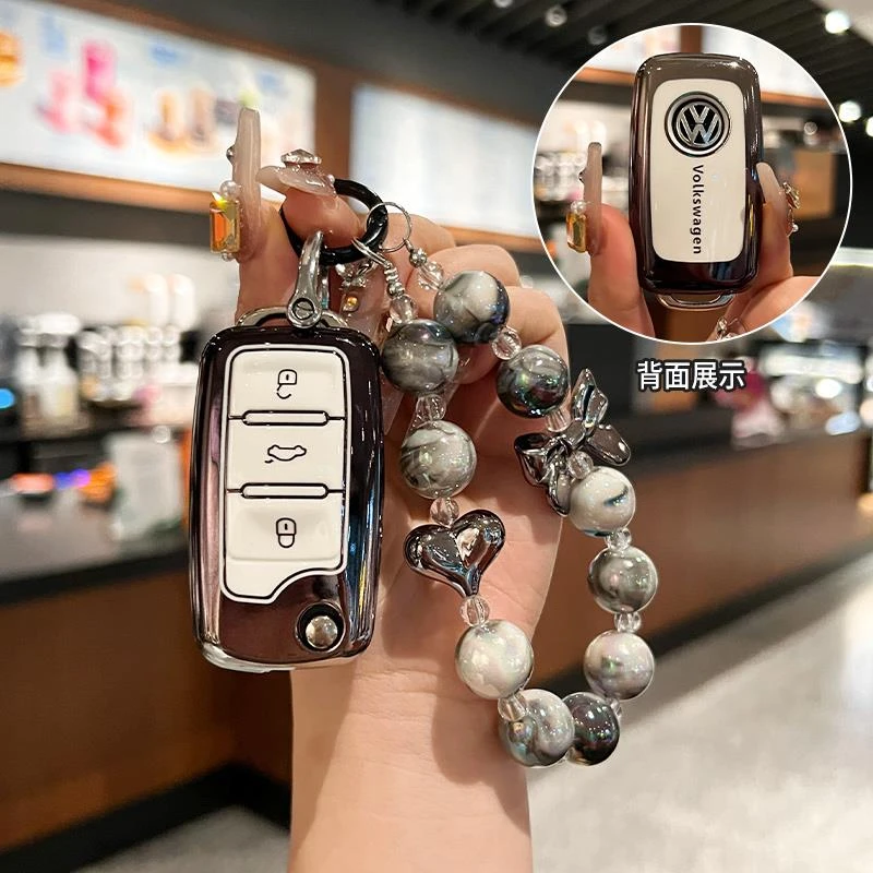 适用大众钥匙套新老款速腾桑塔纳朗逸蔚领途观帕萨特宝来polo车包